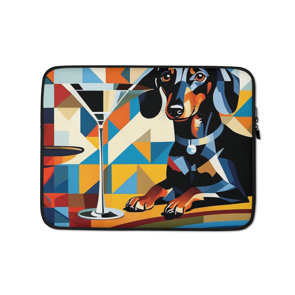 PugMug Custom Black Dachshund Laptop Sleeve