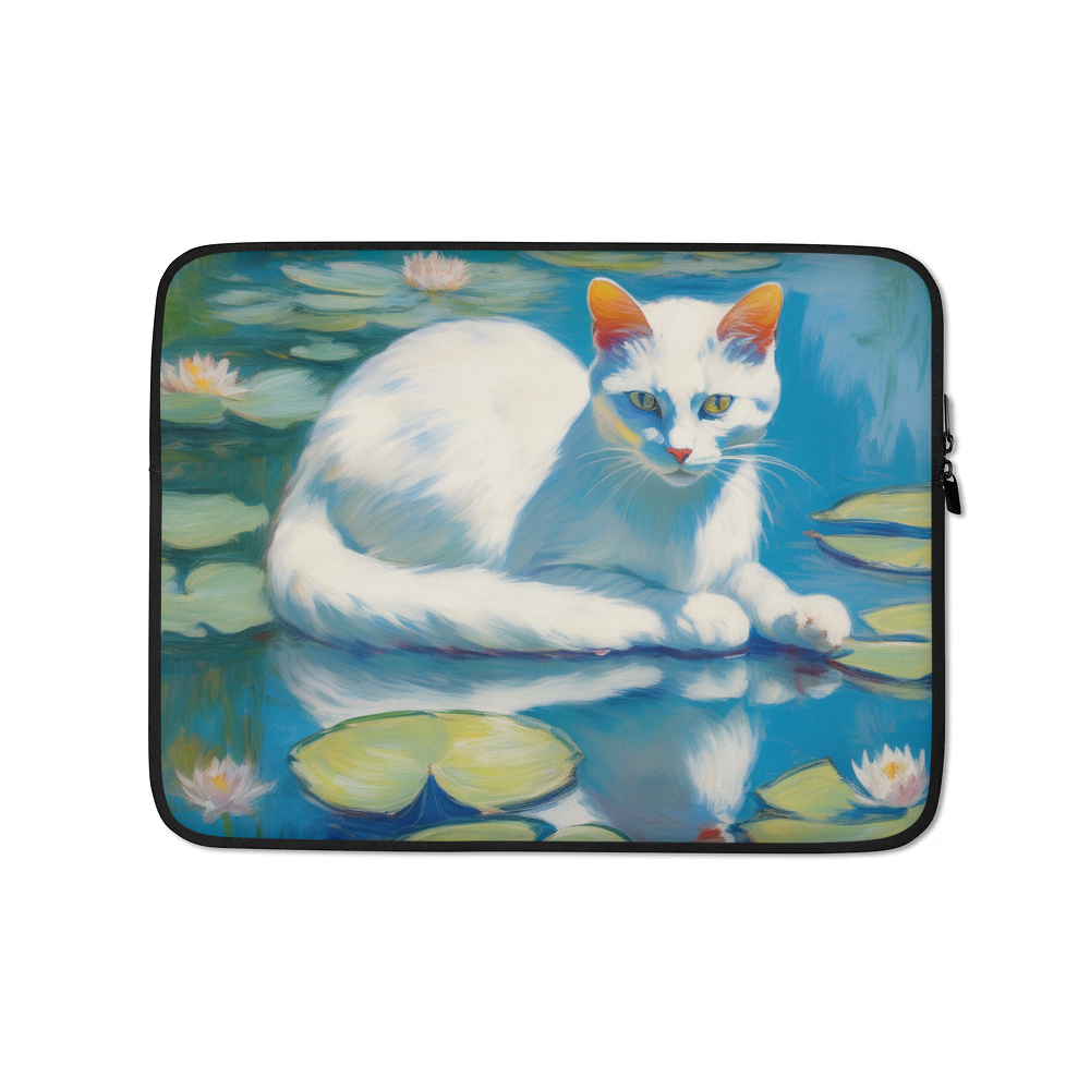 PugMug Custom White Companion Cat Laptop Sleeve