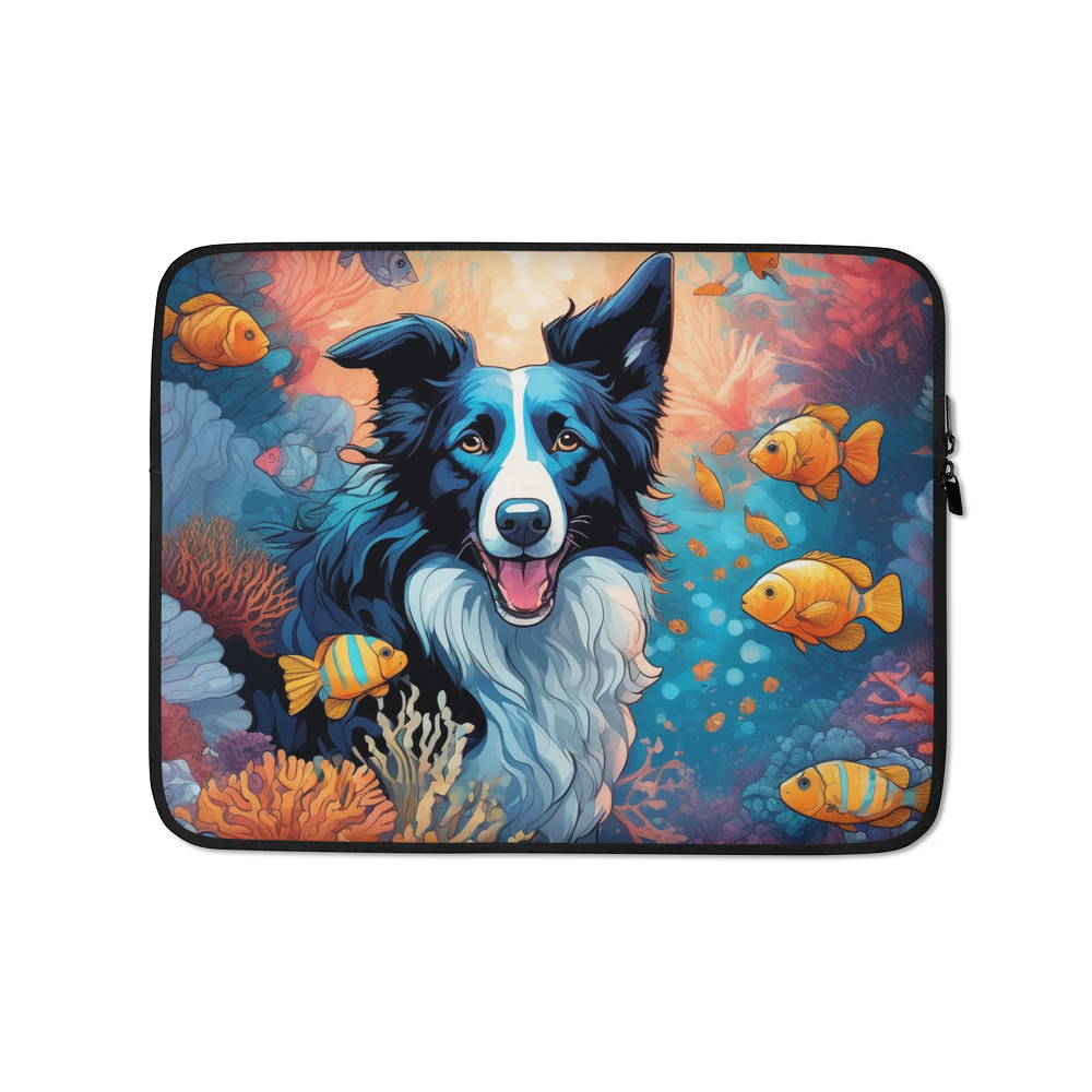 PugMug Custom Border Collie Laptop Sleeve