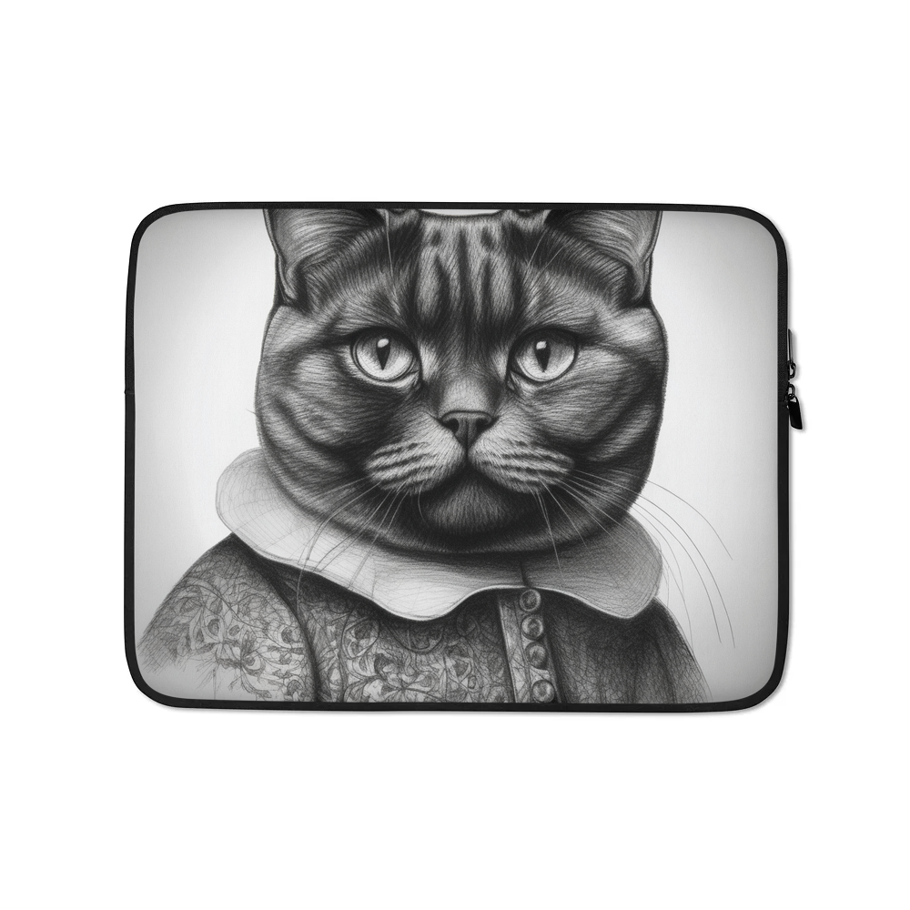PugMug Custom Black British Shorthair Cat Laptop Sleeve