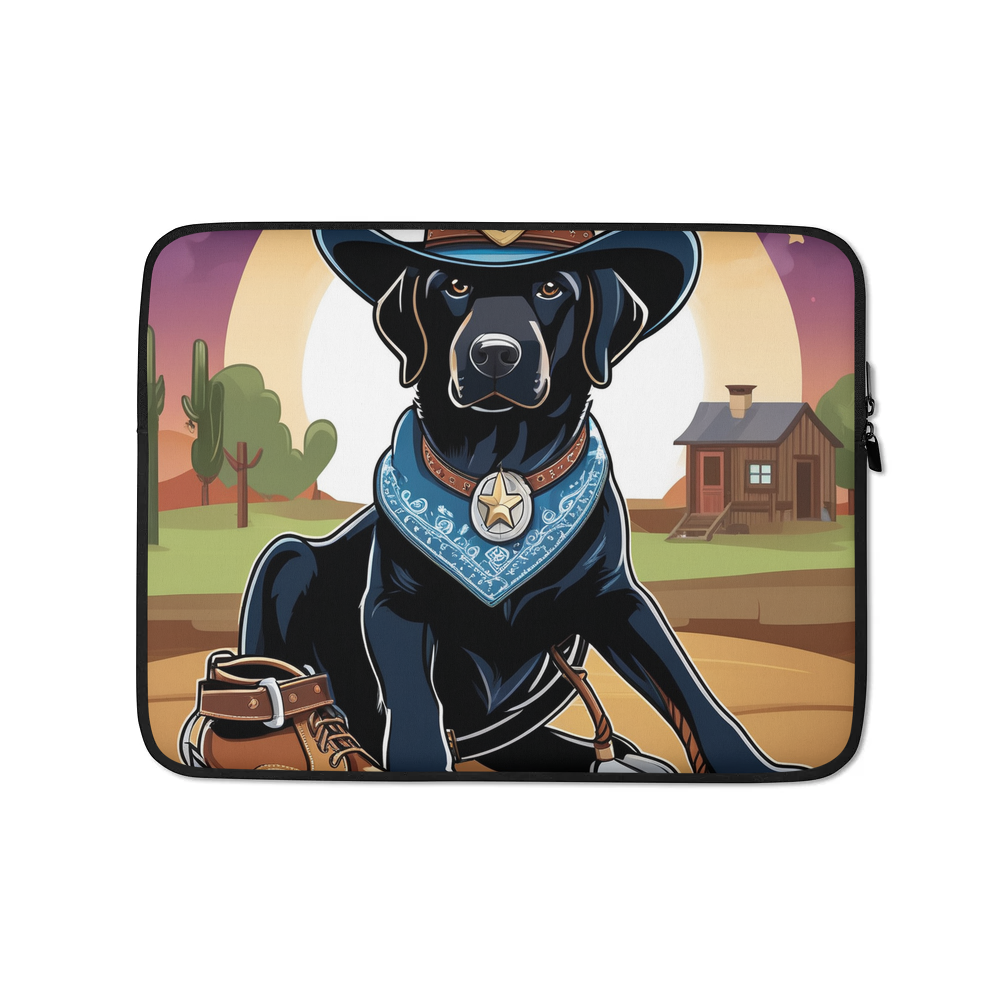 PugMug Custom Black Labrador Retriever Laptop Sleeve