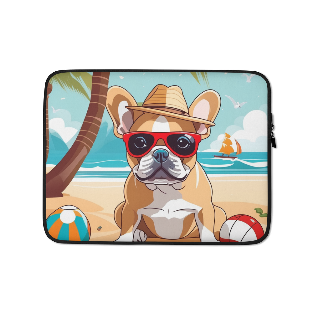PugMug Custom Tan French Bulldog Laptop Sleeve