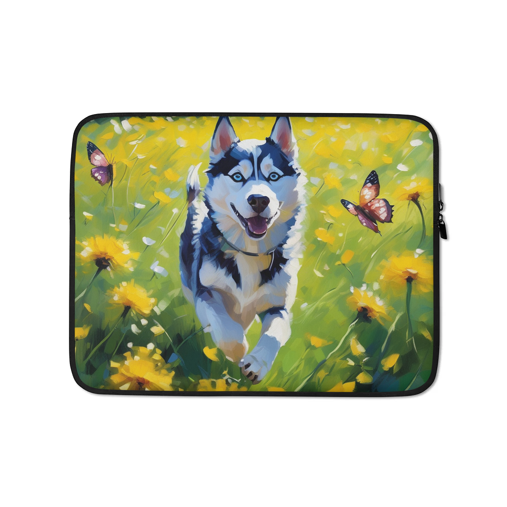 PugMug Custom Siberian Husky Laptop Sleeve