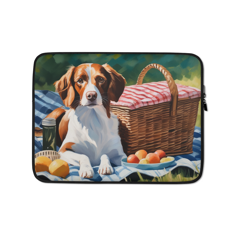 PugMug Custom Brittany Dog Laptop Sleeve