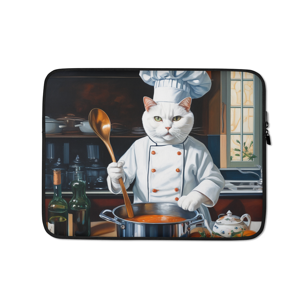 PugMug Custom White Companion Cat Laptop Sleeve