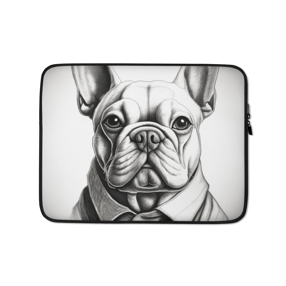PugMug Custom White French Bulldog Laptop Sleeve