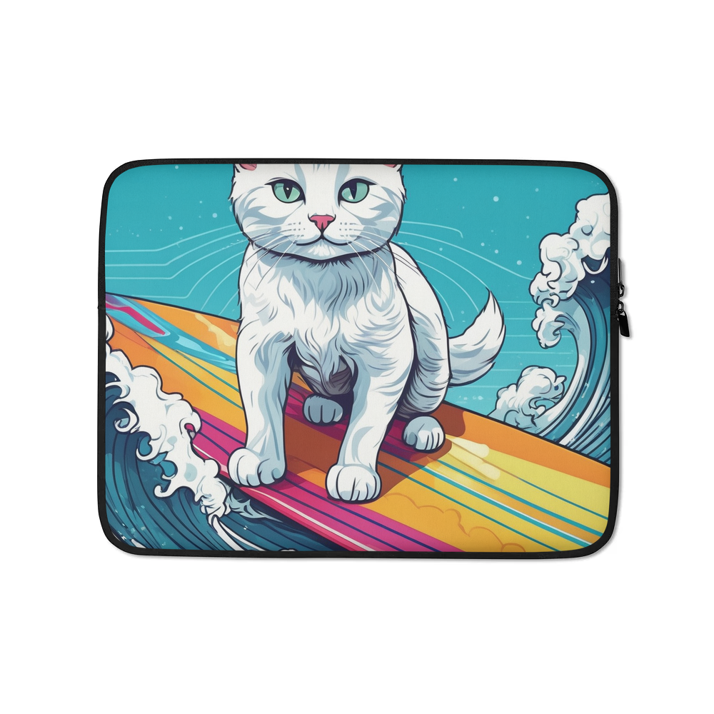 PugMug Custom White Companion Cat Laptop Sleeve