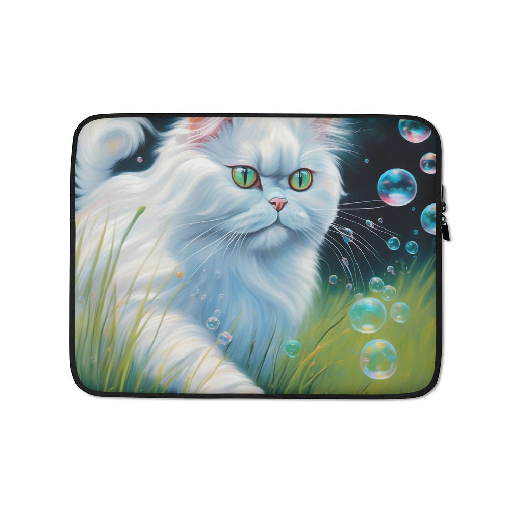 PugMug Custom White Persian Cat Laptop Sleeve