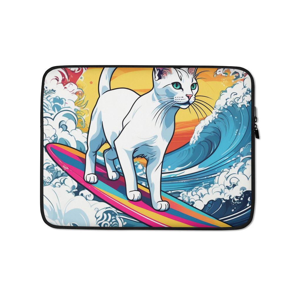 PugMug Custom White Abyssinian Cat Laptop Sleeve
