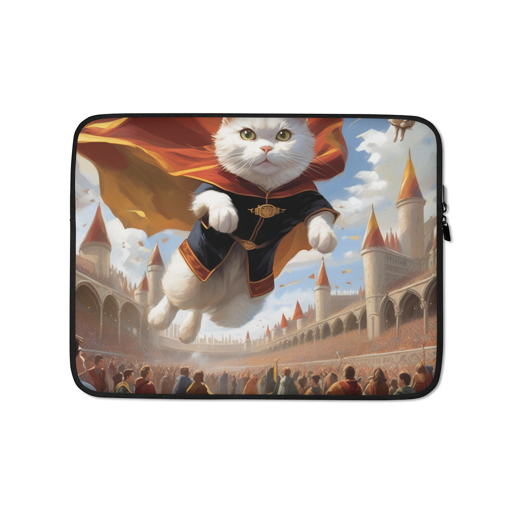 PugMug Custom White Companion Cat Laptop Sleeve