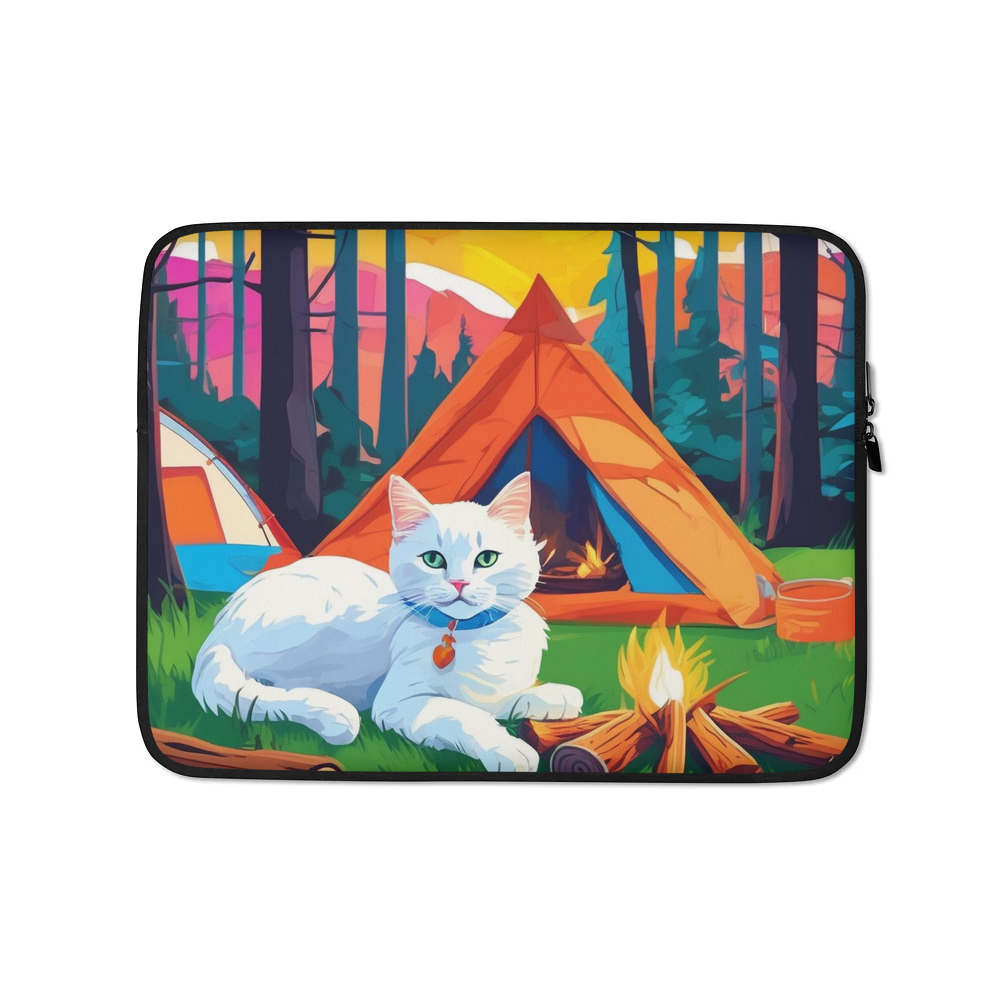PugMug Custom White Companion Cat Laptop Sleeve