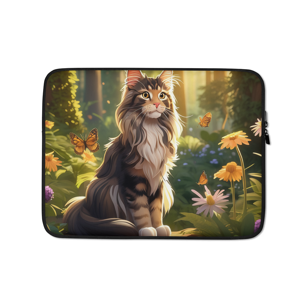 PugMug Custom Tabby Maine Coon Cat Laptop Sleeve