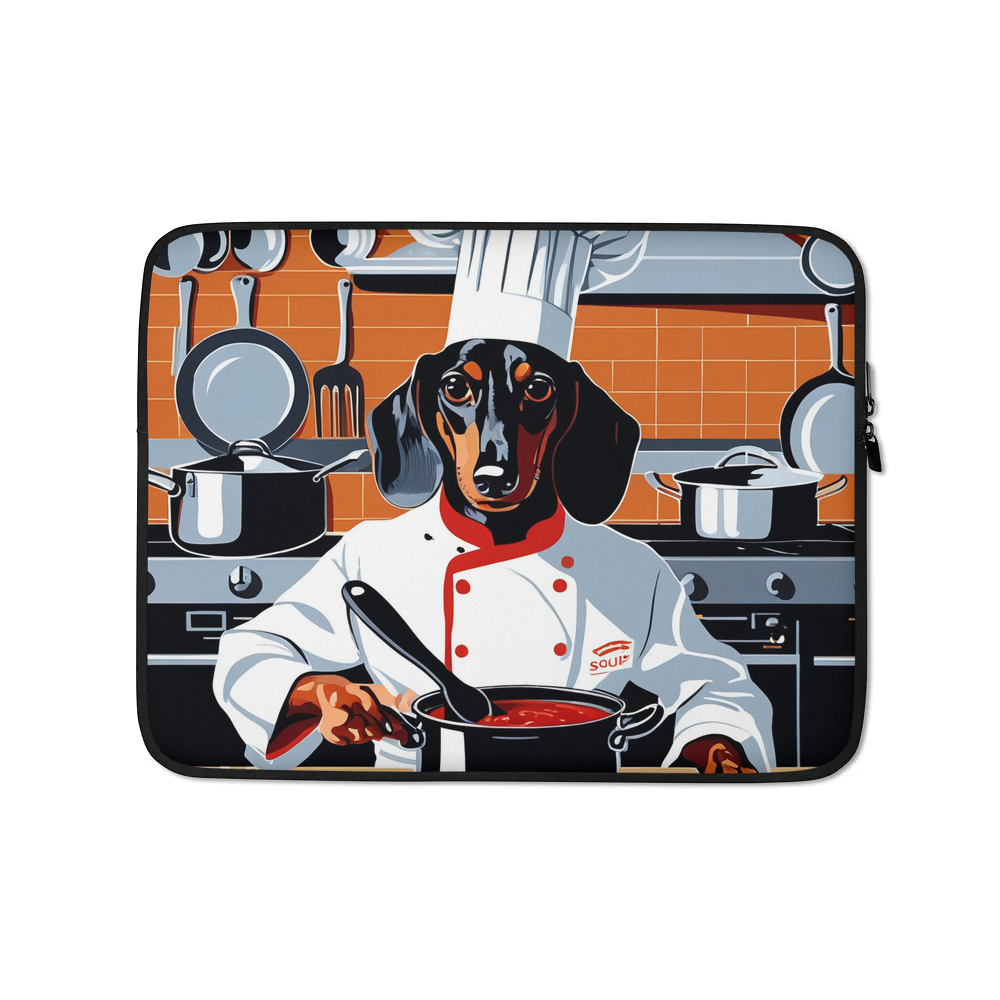 PugMug Custom Black Dachshund Laptop Sleeve