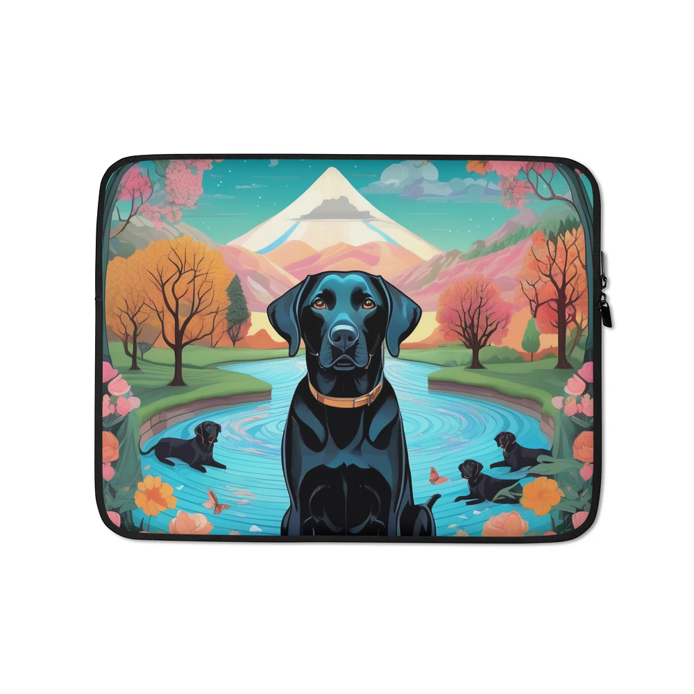 PugMug Custom Black Labrador Retriever Laptop Sleeve
