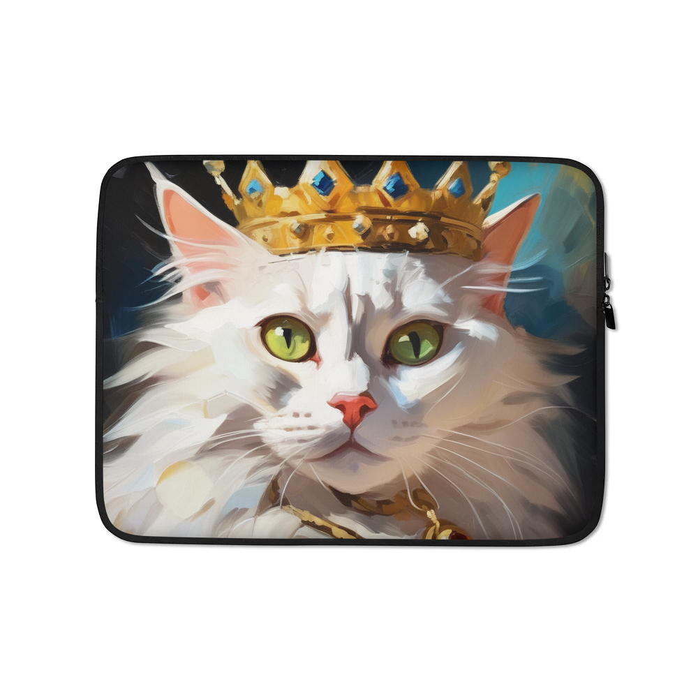 PugMug Custom White Companion Cat Laptop Sleeve