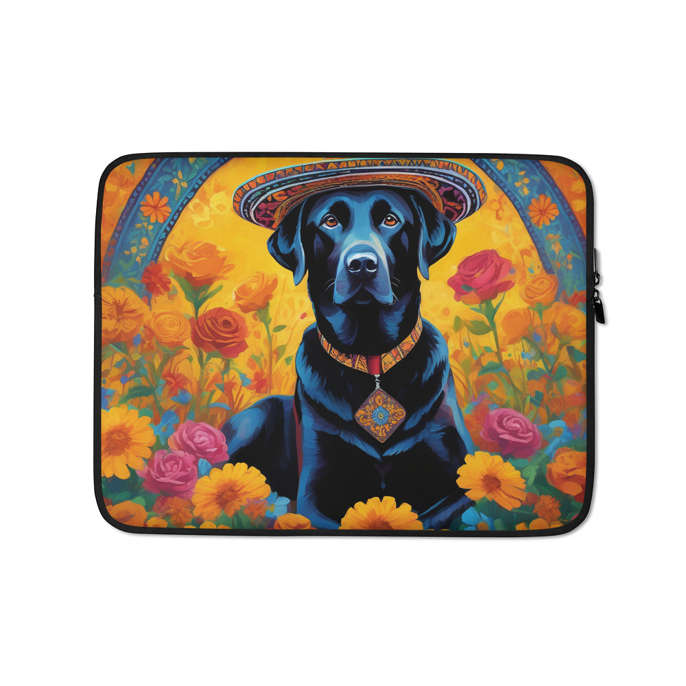 PugMug Custom Black Labrador Retriever Laptop Sleeve