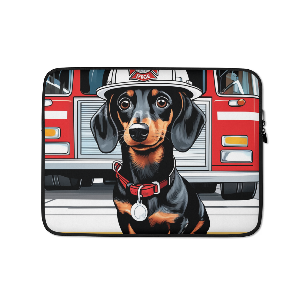 PugMug Custom Black Dachshund Laptop Sleeve