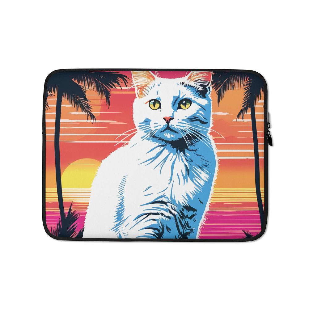 PugMug Custom White Companion Cat Laptop Sleeve