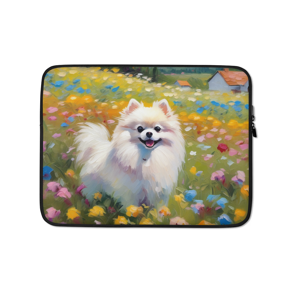 PugMug Custom White Pomeranian Laptop Sleeve
