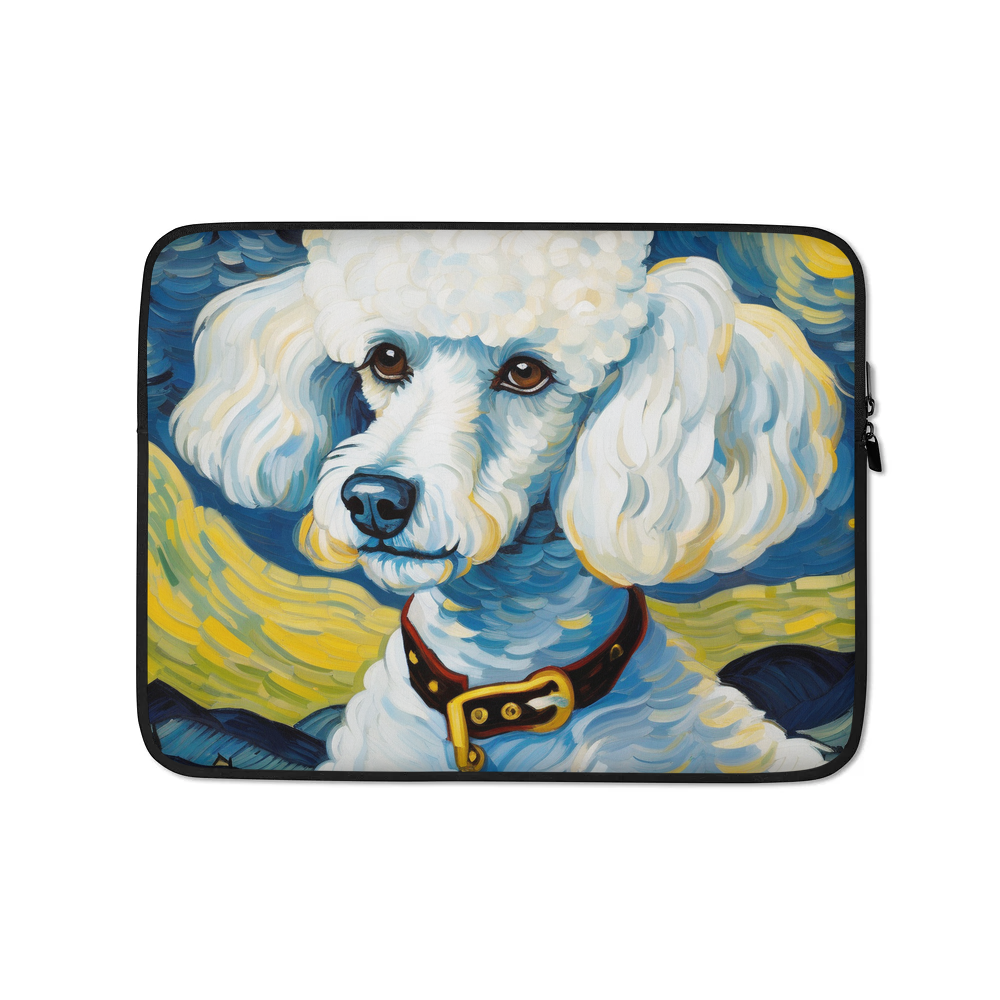 PugMug Custom White Poodle Laptop Sleeve