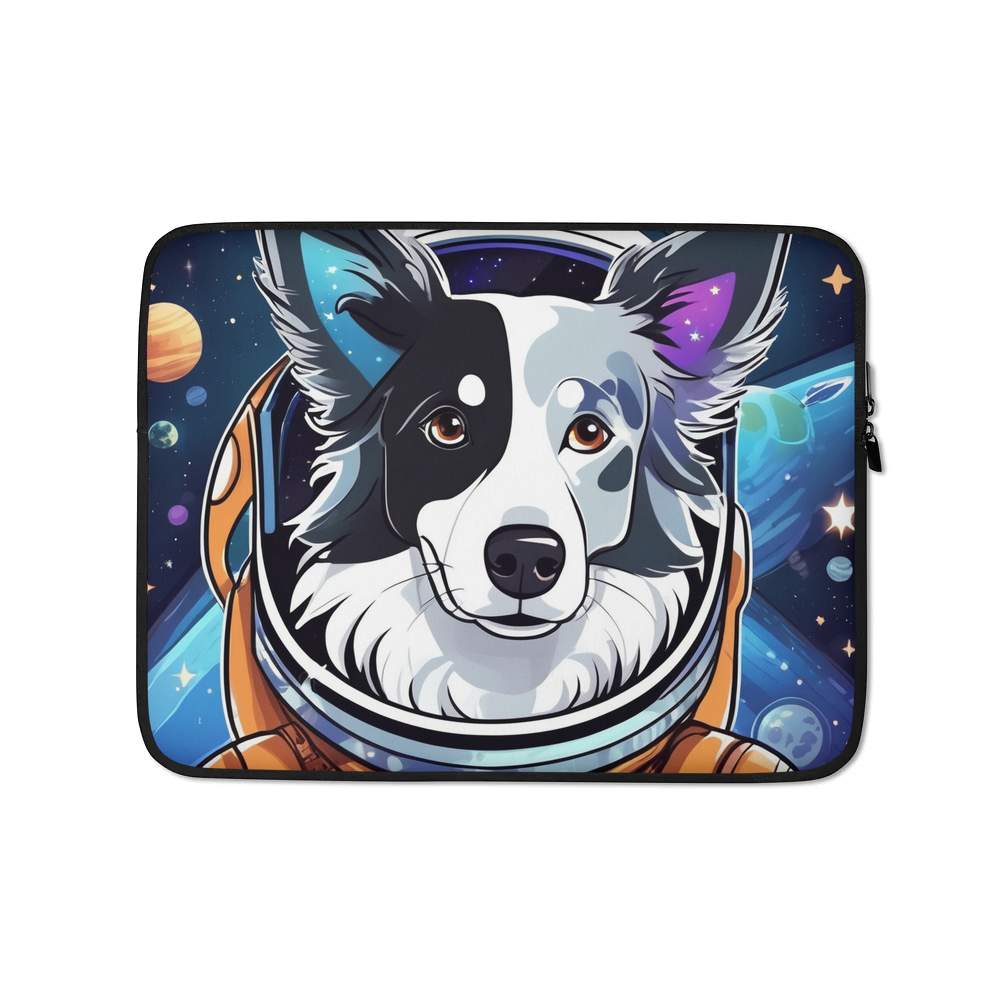 PugMug Custom Blue Merle Border Collie Laptop Sleeve