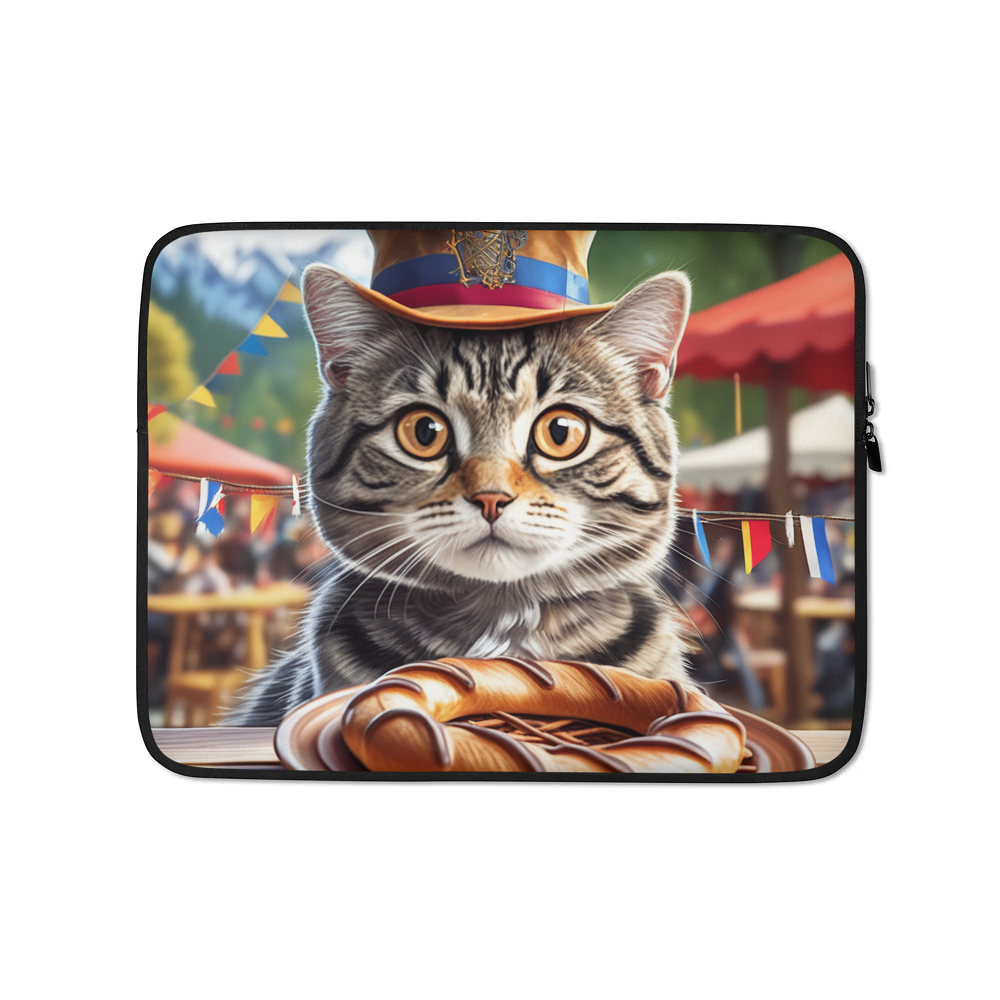 PugMug Custom Tabby Scottish Fold Cat Laptop Sleeve