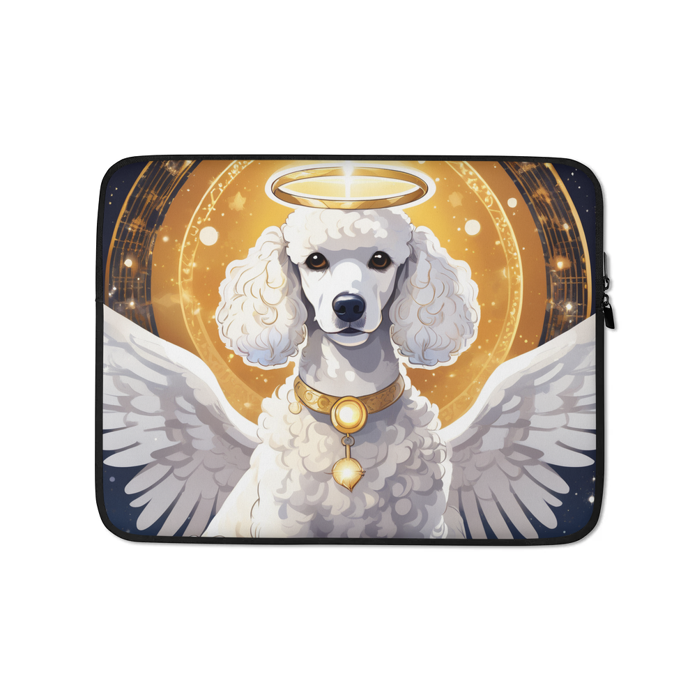 PugMug Custom White Poodle Laptop Sleeve