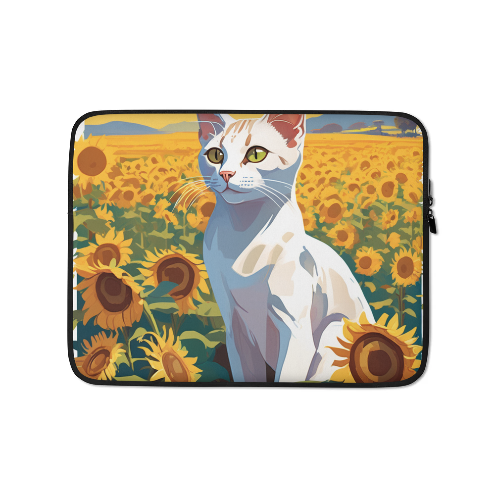 PugMug Custom White Abyssinian Cat Laptop Sleeve