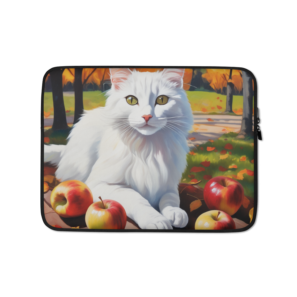 PugMug Custom White Companion Cat Laptop Sleeve