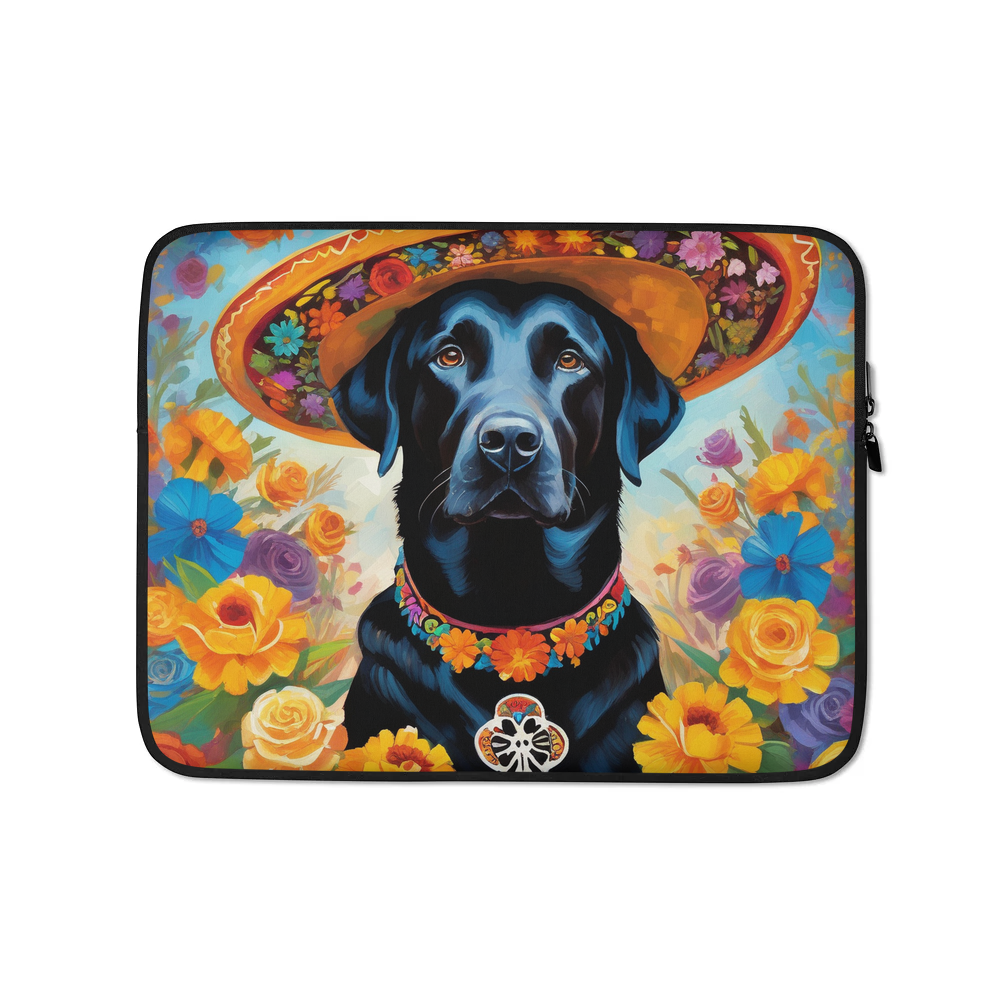 PugMug Custom Black Labrador Retriever Laptop Sleeve