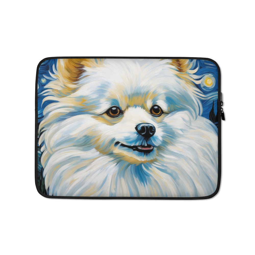 PugMug Custom White Pomeranian Laptop Sleeve