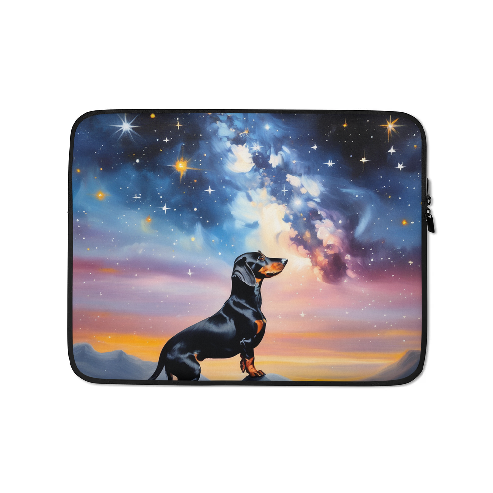 PugMug Custom Black Dachshund Laptop Sleeve