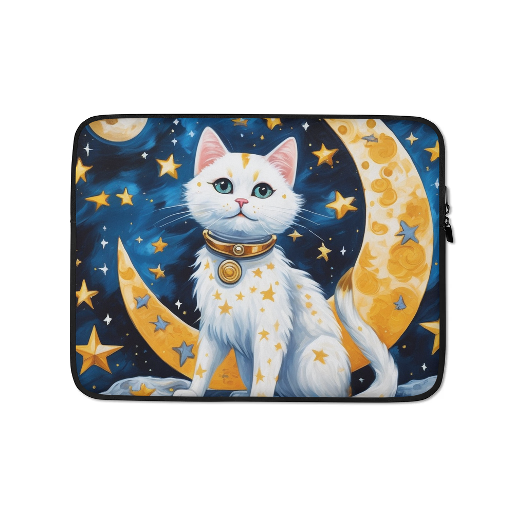 PugMug Custom White Companion Cat Laptop Sleeve