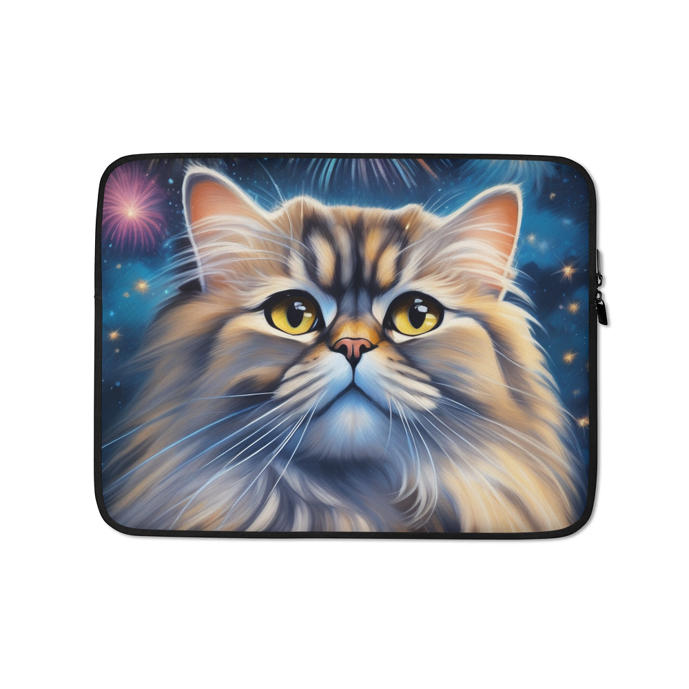 PugMug Custom Tabby Persian Cat Laptop Sleeve