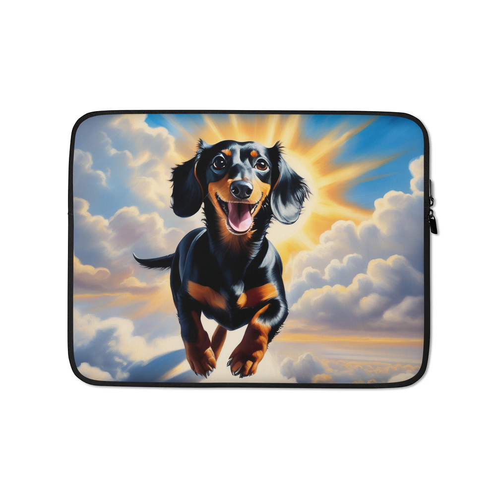 PugMug Custom Black Dachshund Laptop Sleeve