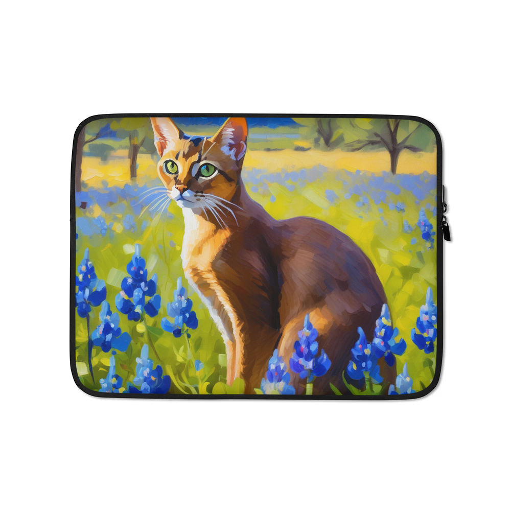 PugMug Custom Tabby Abyssinian Cat Laptop Sleeve