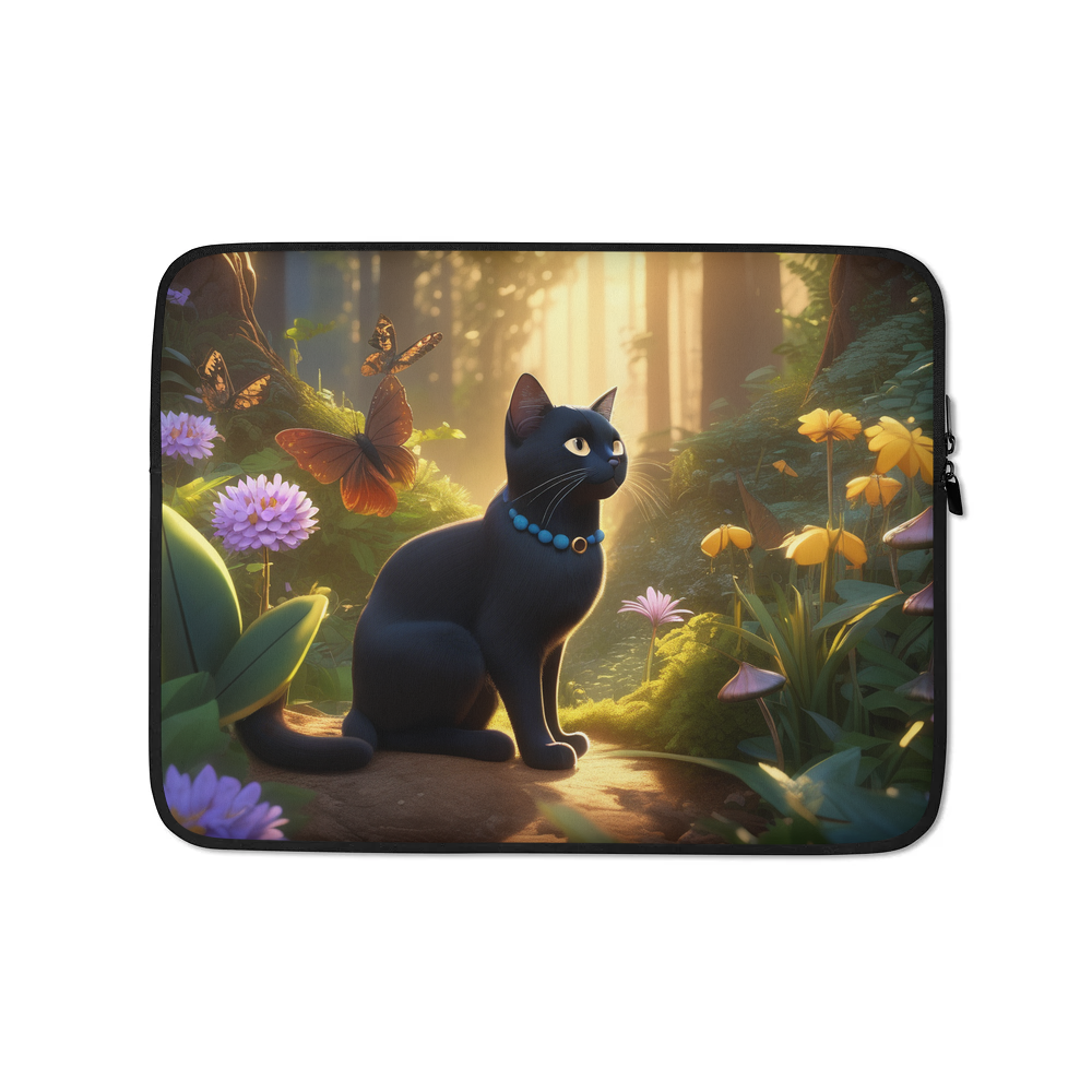PugMug Custom Black Exotic Cat Laptop Sleeve