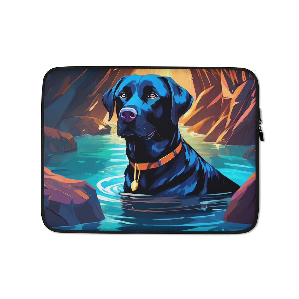 PugMug Custom Black Labrador Retriever Laptop Sleeve