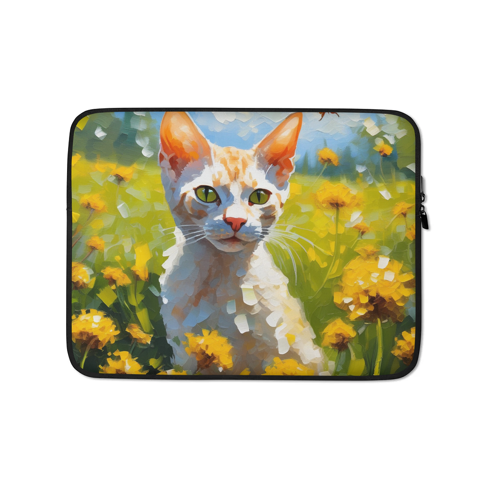 PugMug Custom Tabby Devon Rex Cat Laptop Sleeve