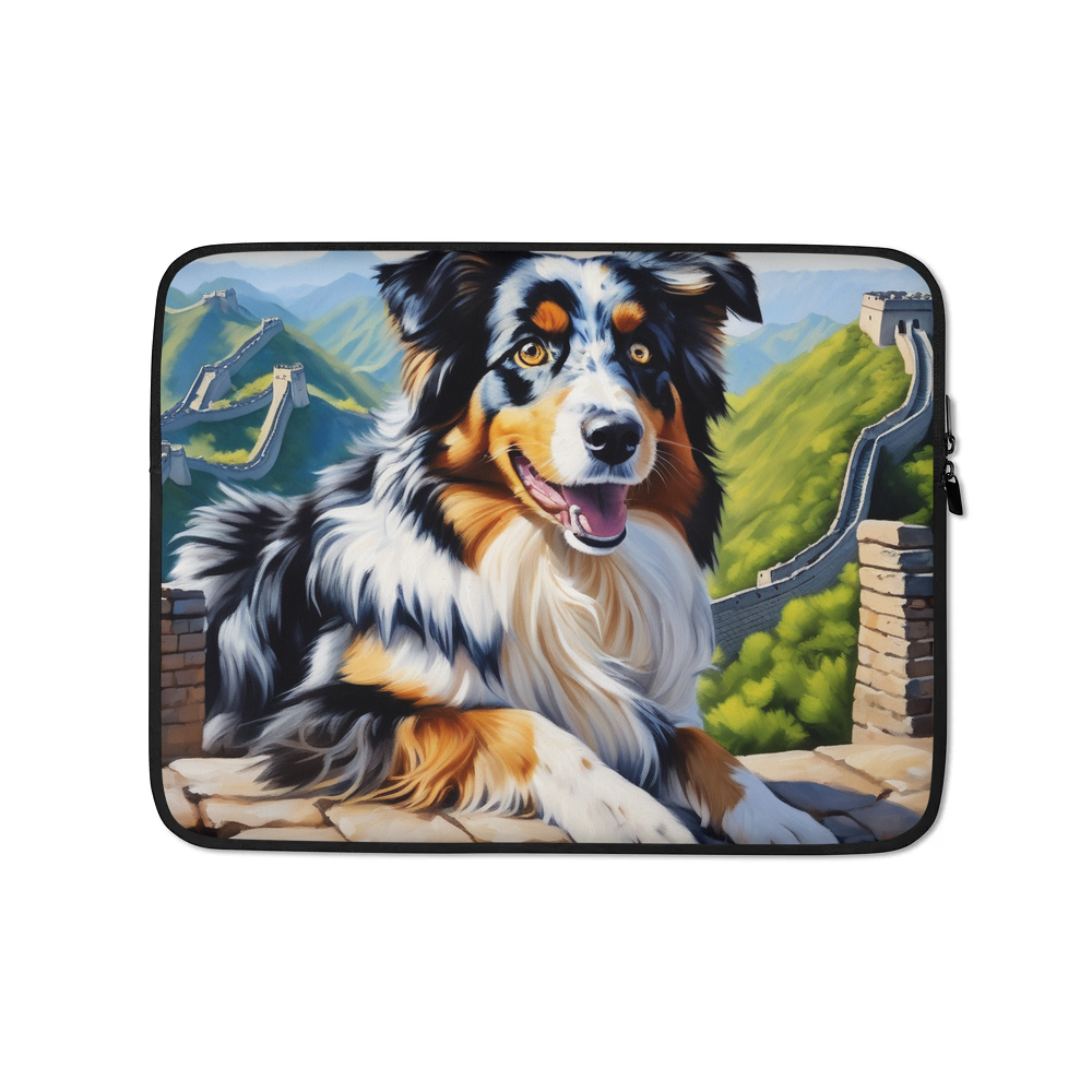PugMug Custom Australian Shepherd Dog Laptop Sleeve
