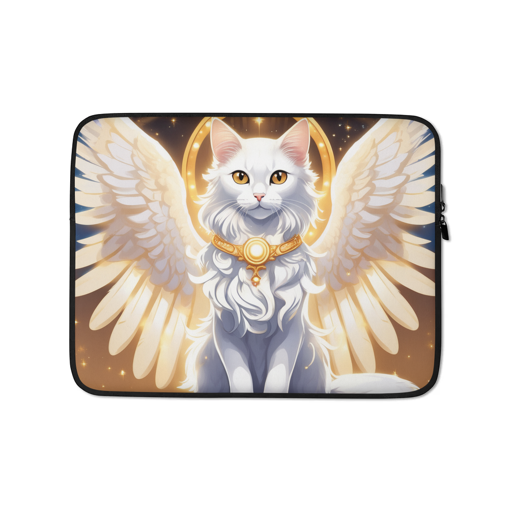 PugMug Custom White Companion Cat Laptop Sleeve