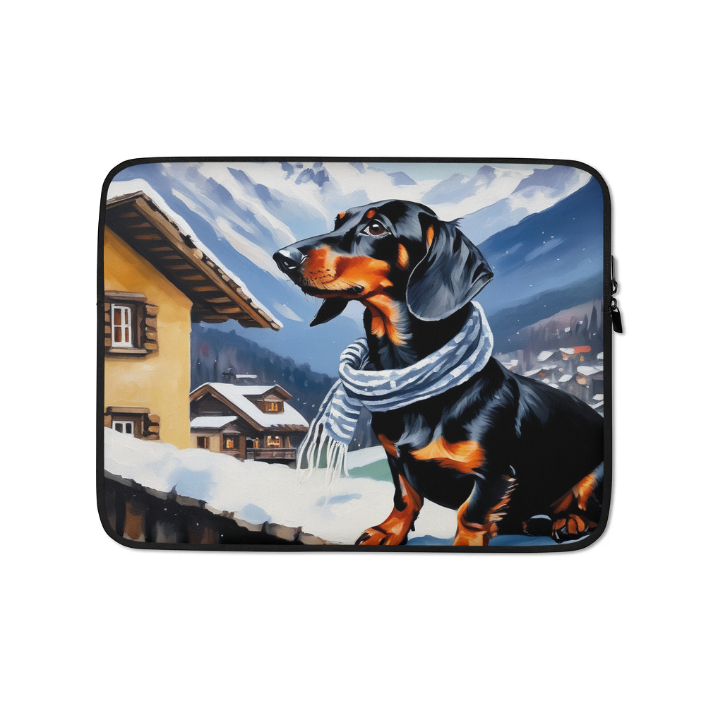 PugMug Custom Black Dachshund Laptop Sleeve
