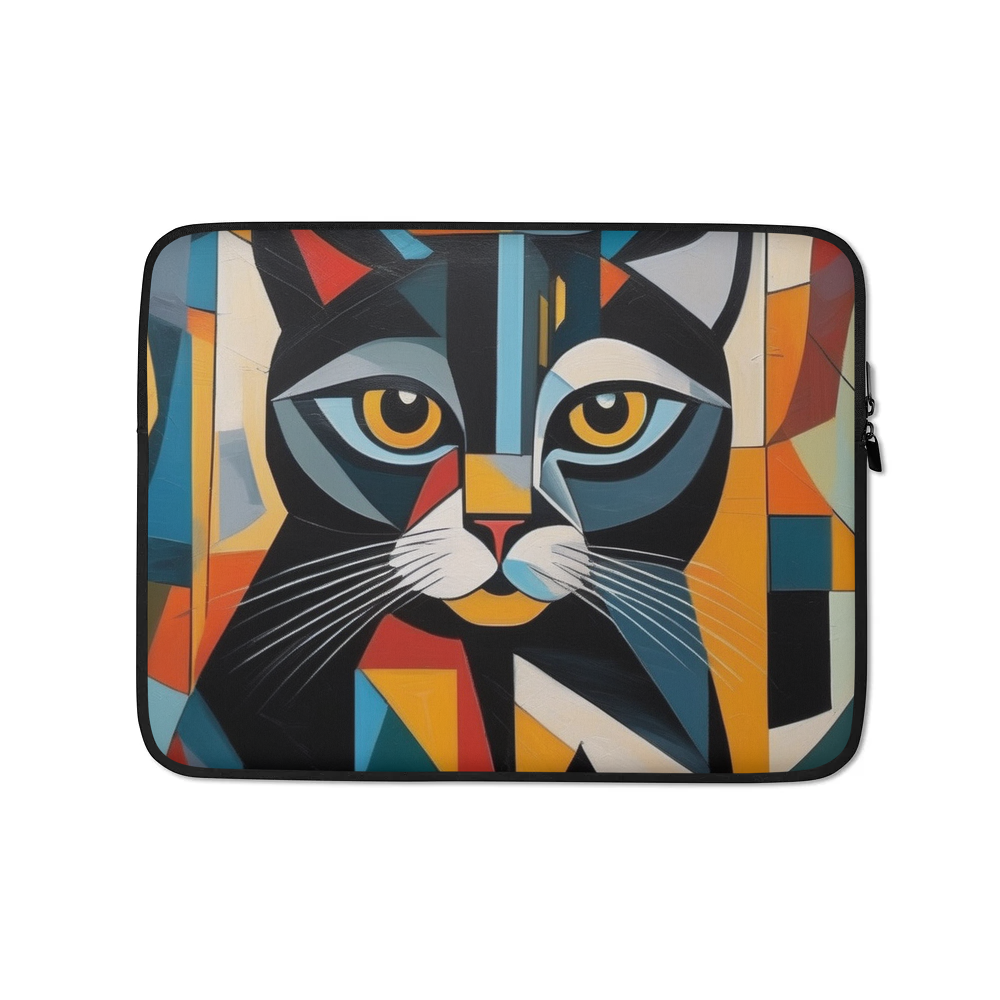 PugMug Custom Black Scottish Fold Cat Laptop Sleeve