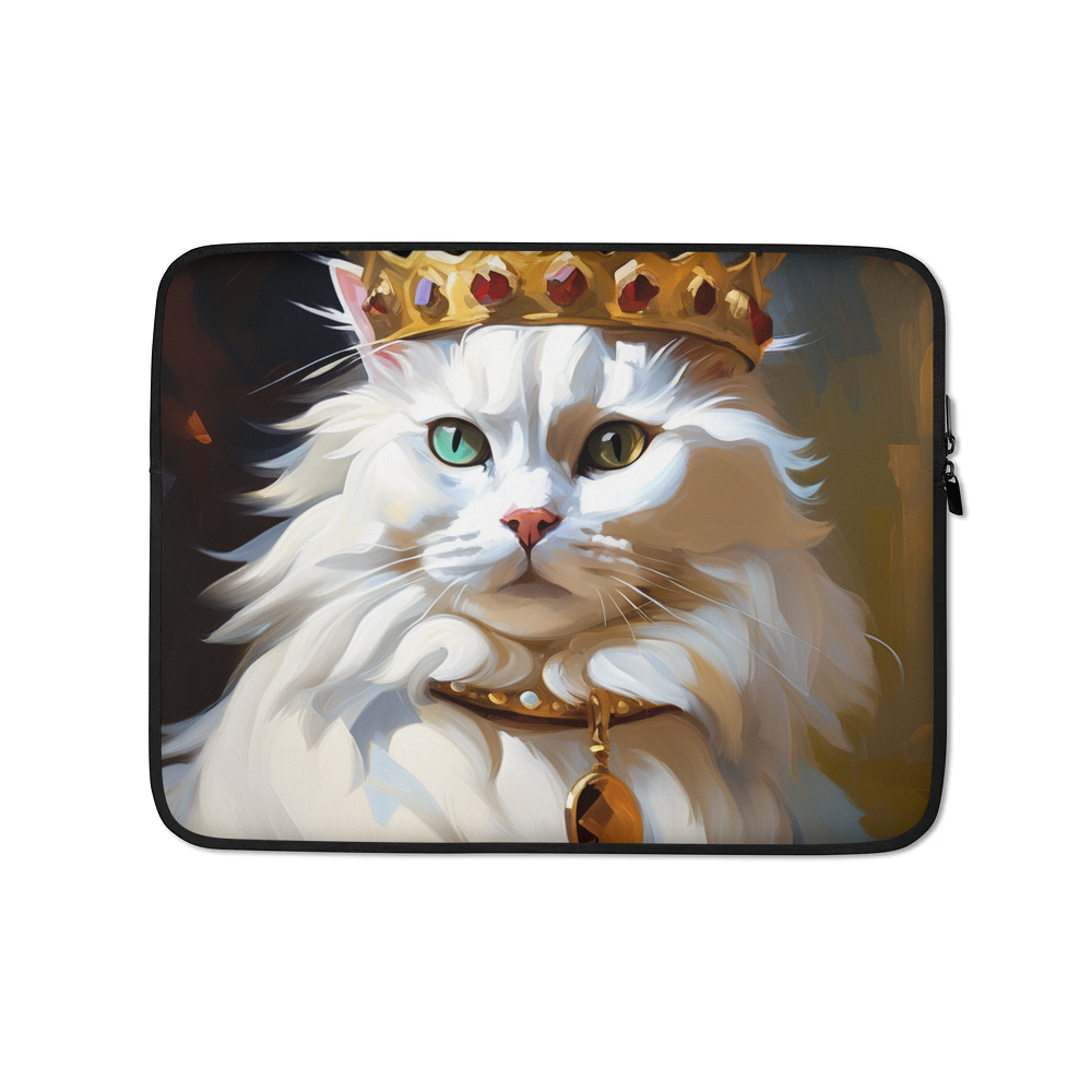 PugMug Custom White Companion Cat Laptop Sleeve
