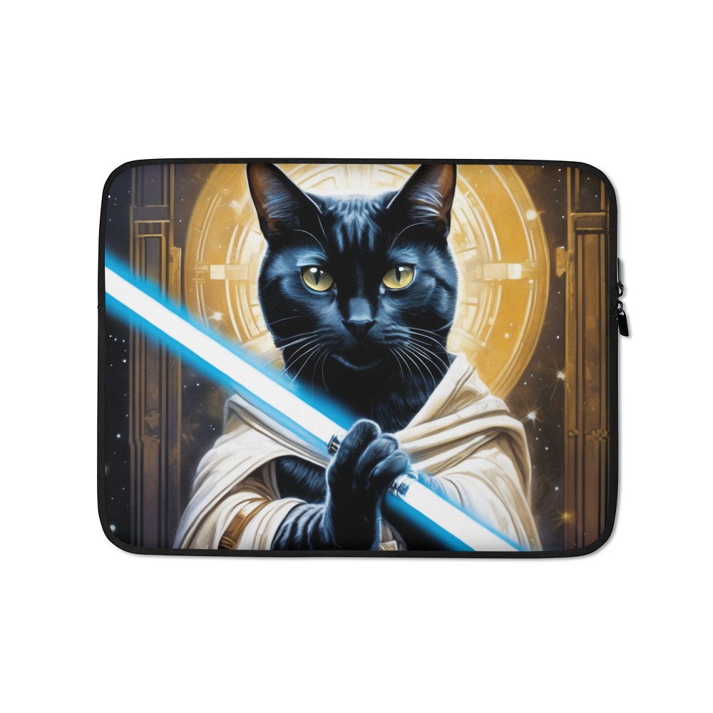 PugMug Custom Black American Shorthair Cat Laptop Sleeve