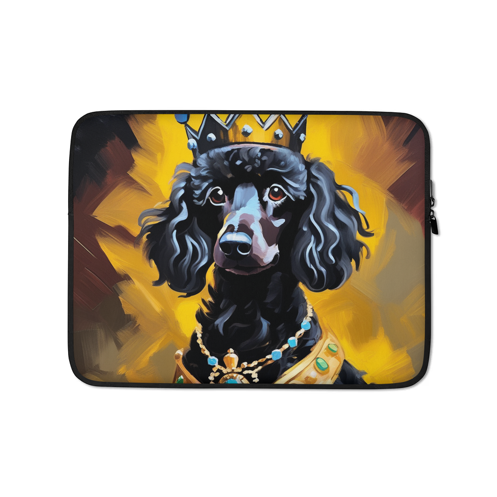 PugMug Custom Black Poodle Laptop Sleeve