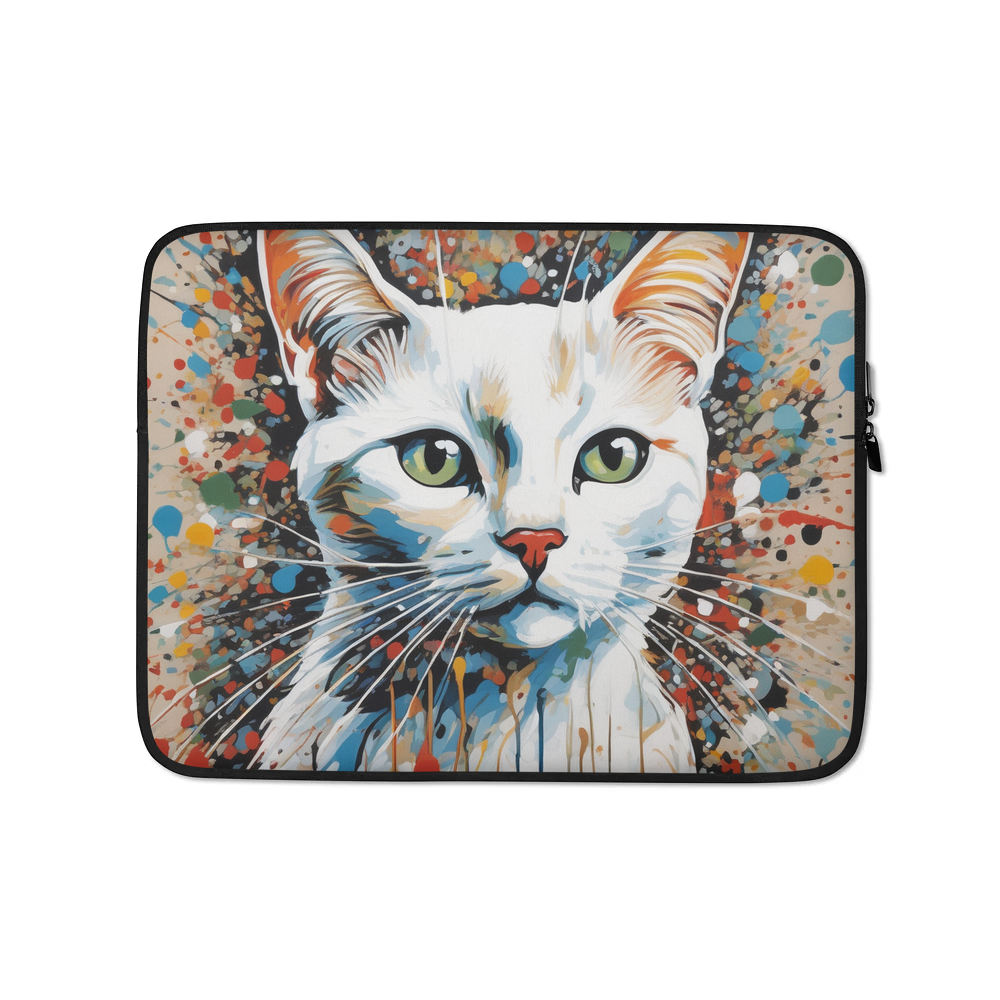 PugMug Custom White Companion Cat Laptop Sleeve