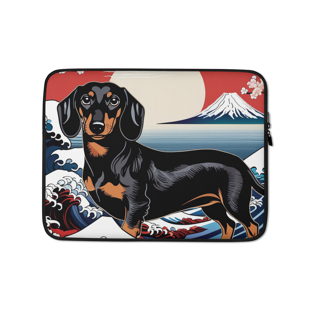PugMug Custom Black Dachshund Laptop Sleeve