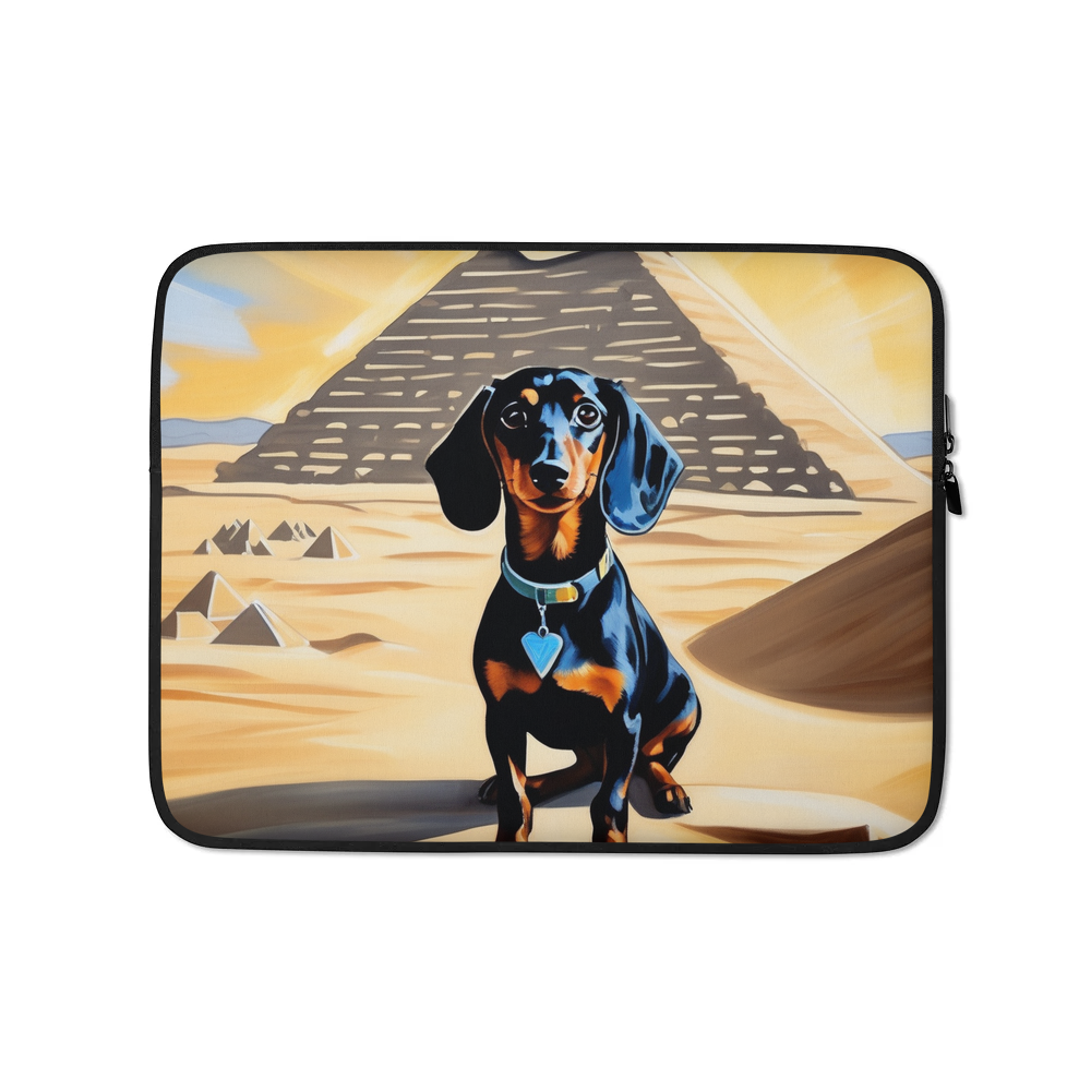 PugMug Custom Black Dachshund Laptop Sleeve
