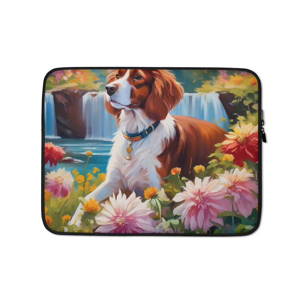 PugMug Custom Brittany Dog Laptop Sleeve